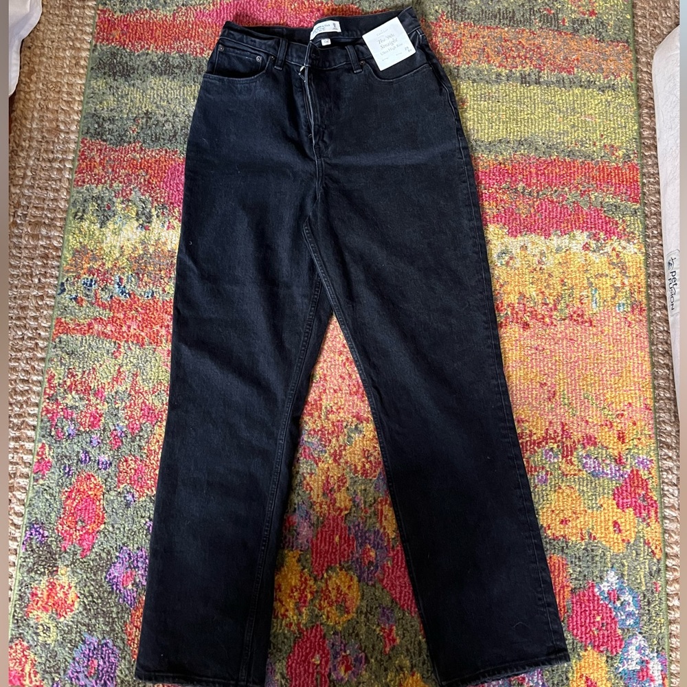 NWT Abercrombie High Rise 90s straight curve love jeans